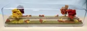 HO SCALE 16" SINGLETRACK DISPLAY CASE -FALL FOLIAGE SCENE-FOR ANY HO TRAIN