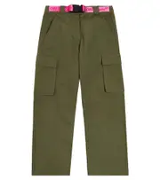 [Off-White Kids] Off-White Kids Logo cotton cargo pants Y 14 green