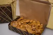 Homemade Peanut Brittle in Gift Box