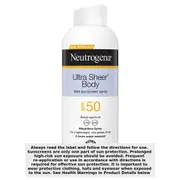 Neutrogena Ultra Sheer Body Mist Sunscreen SPF50 140g
