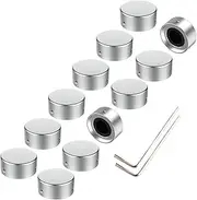 Effects pedal footswitch topper W/Rubber Inserts fit firmly Increase accuracy comfort and aesthetics SOLUTEK 12pcs Silver