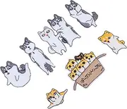 Beatifufu 9pcs Cartoon Dog Embroidery Patches for Clothing DIY Applique Garment Accessories Soft Stickers for Bags and Crafts