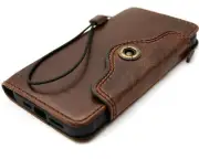 Genuine Leather case for Iphone 14 13 12 15 Pro Max Wallet Book Xs XR Diy 11 De