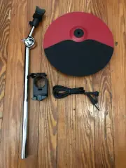Alesis 10" Cymbal Red w/Choke, 21" Arm 1.5" Clamp & Cable NEW Command X Drum SE