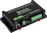 Waveshare 8-Ch Ethernet Relay Module (B) with Digital Input, Modbus RTU/Modbus TCP Protocol, PoE Port Communication, with Various Isolation and Protection Circuits, Industrial Grade Rail-Mount Case