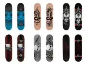 Shop709 Complete Skateboard With Graphic and Sprayed Griptape (2-PACK)