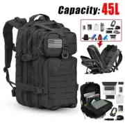 45L Military Tactical Backpacks Army Assault Pack 3 Day Hiking Treeking Rucksack