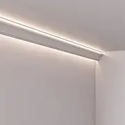 Home LED Strip Light Cover for Ceiling Decor, Mounted Aluminum Skirting Baseboards, Crown Molding Lighting LED Channel Trim(9m/29.5ft)