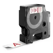 Dymo D1 Standard Label 19mm x 7m - Red on White