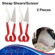 AAPRO 2PC SHEEP GOAT SHEARS/ SCISSOR VETERINARY INSTRUMENT SHARP BLADE COLOR RED