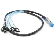 Mini SAS Cable SFF8644 To 4 SATA Ports 7Pin 12GB Cable for Hard Disk Data Server