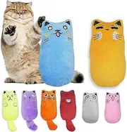Catnip Toys, [8 PCS] Soft Plush Cat Nip Chew Toy for Indoor Cats, Interactive Kitten Pillow Kitty Teething Toy