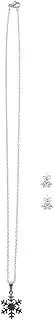 [Ipetboom] 1 Set Christmas Snowflake Jewelry Pendant Necklace Earrings for Women Holiday Accessories for Christmas Celebrations