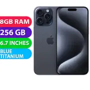 Apple iPhone 15 PRO MAX (256GB, Blue) - As New