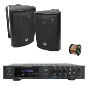 Pyle PDA8BU 5.1 Channel Home Audio Bluetooth Receiver, 2x 4" 200W Speakers, Wire