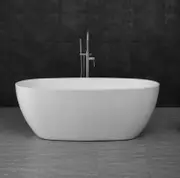 1500*800*575mm Vinny Egg Shape 1500 NF and Matt White Freestanding Bathtub