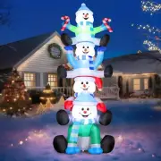 Christmas Stacked Snowman Airblown Inflatable Decor BlowUp Xmas Holiday Snowmen