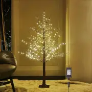 Lighted Brown Tree Plug in 430 LED Fairy Lights 4FT, Twig Tree with Lights for I