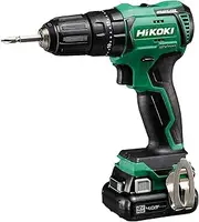 [Hikoki] DV12DD Cordless Drill (12 V, 38 Nm, 2 Gears, Brushless Motor, LED, Transport Case, Includes 2 x 4.0 Ah Battery and Charger)