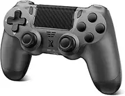 Glitfix Wireless Controller für PS-4,Game Controller Kompatibel mit PS-4/Slim/Pro,Bluetooth Gamepad Joystick mit RGB-Licht,1400-mAh-Akku, 3,5-mm-Audiobuchse und Turbo-Funktion
