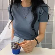 Plain T-Shirt Blue - One Size