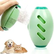 Pet Hair Reusable Lint Roller, Washable Portable Reusable Lint Roller, Silicone Reusable Sticky Roller for Clothes Dog Cat Hair Remover (Green)