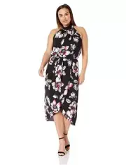 City Chic Womens Trendy Plus Size Born Romantic Halter Dress Size-Medium