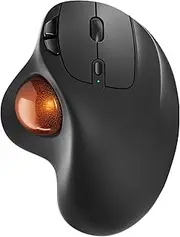 Nulea M501 Wireless Trackball Mouse, Rechargeable Ergonomic Mouse, Precise and Smooth Tracking, 3 Device Connection (Bluetooth or 2.4G USB Receiver), Compatible with Mac, Windows
