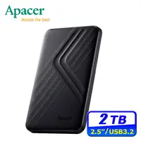 在飛比找PChome24h購物優惠-Apacer宇瞻 AC236 2TB 2.5吋行動硬碟-黑