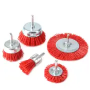 5Pcs 25-100mm Sanding Abrasive Nylon Wire Polishing Set Brush Cleaning Deburring
