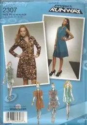 SIMPLICITY 2307 MISSES' SIZE 12-20 DRESSES or TUNICS SEWING PATTERN OOP
