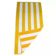 BULK 5 X Havana Hotel Cotton Pool Beach Towels Yellow Striped | Bnb Supplies