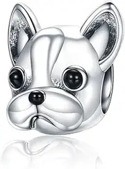 [DOYIS] 925 Sterling Silver French Bulldog Dog Charms for Pandora Bracelet