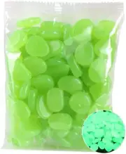 100Pcs Luminous Stones Glow in the Dark Garden Pebbles Rocks for Home Outdoor Wa