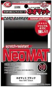 KMC Standard Small 80ct Sleeves Black Trading Card Protector Durable