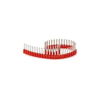 Bootlace Terminal Strip 1mm� Red 50 Pieces 1 Strip