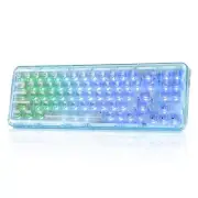 YUNZII X71 Wireless Hot Swappable Transparent Mechanical Keyboard with Clear
