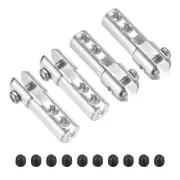 4Pcs Metal Clevis M2 Thread Aluminum Alloy Clevis Servo Horn Silver