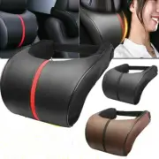 Car Seat PU Leather Cushion Pad Head Neck Rest Soft Foam HeadRest Pillow Auto