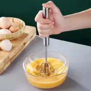 Semi-Automatic Stainless Steel Whisk Beater Manual Hand Cream Egg Mixer Kitchen