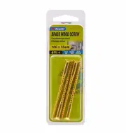 2x Zenith WOOD SCREW Countersunk Head PHILLIPS Drive SOLID BRASS -10Gx75mm, 4pcs