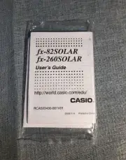 Casio FX-82 & FX-260 SOLAR Calculator Replacement Manual User Guide Instructions
