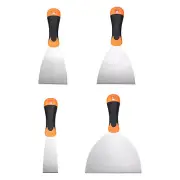 4pcs Putty Knife Set 1.5" 3" 4" 6" Stainless Steel Paint Scraper for Cement