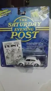 Johnny Lightning The Saturday Evening Post 1965 VW Beetle 1/64 Scale