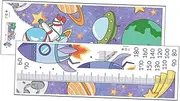 ANDRESLAD 2 Sheets Astronaut Height Chart Wall Stickers for Nursery Decor Removable Growth Measurement Decals for Rooms and Kindergartens