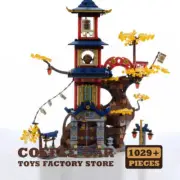 1029Pcs Ninja Palace Blocks MOC Sets Action Figures Building Model Anime Dragon