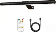 Wireless Picture Light, 16'' Painting Light with Remote,Recahrgeable Magnetic Timer Art Lamp with Dimmable for Picture Painting Dartboard Gallery Art(Black-1)