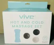 Vive Massage Ball Set (4 Piece) - Foot Pain Hot & Cold Therapy Kit Ball Roller