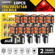 AUXITO 10Pcs Ultra Red T10 W5W 2835SMD Interior Package LED Light bulbs 194 168 (for: Renault)