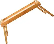 CAXUSD Folding Bamboo Computer Desk Natural Wood Bed Tray Table with Folding Legs and Handles Multifunctional Serving Trays for Dorms